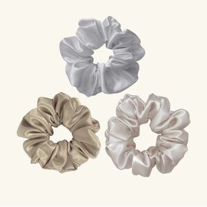 Set of Three Satin Scrunchies